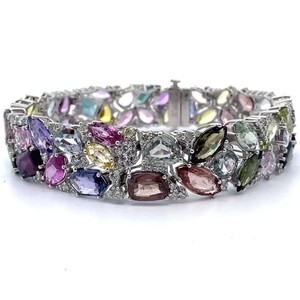 Oscar Friedman 62.20 Carat Natural Sapphire & Natural Diamond Bracelet in Platinum $222,300 Appraisal Included VIDEO