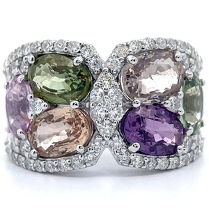 Walter Gruen 6.65 Carat RARE UNHEATED Natural Sapphire & Natural Diamond Ring in Platinum w GIA Report $21,768 Appraisal Included