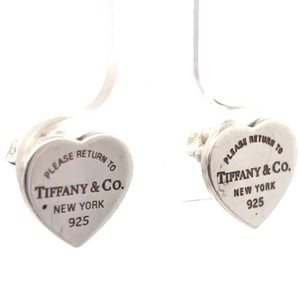 Tiffany & Co. Return to Tiffany Heart Tag Stud Earrings w Jewelry Pouch VIDEO