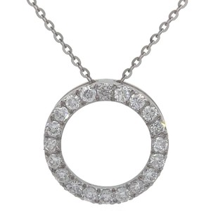 0.50 Carat Diamond Floating Eternity Circle Pendant Necklace VIDEO