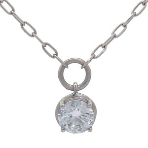 1.15 Carat Diamond Solitaire Drop Pendant Necklace VIDEO