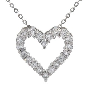 0.50 Carat Diamond Heart Halo Pendant Necklace VIDEO