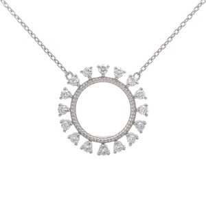 NEW 0.50 Carat Diamond Twisted Rope Sunshine Eternity Circle Necklace VIDEO