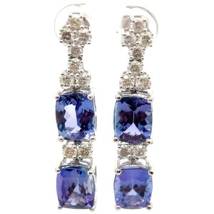 10.46 Carat Natural Tanzanite & Natural Diamond Drop Earrings in Platinum $24,136 Appraisal Included VIDEO