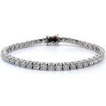 10.75 Carat Natural Diamond Tennis Bracelet in Platinum; $49,380 Appraisal Included *VIDEO*