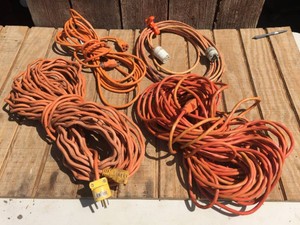 (4) 16 AWG Extension Cords (2) 100 Ft, (2) 20 Ft
