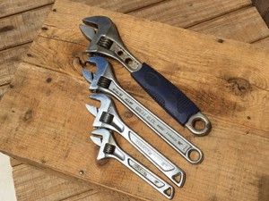 (4) Adjustable Wrenches 6 - 8 - 10 - 12 Good