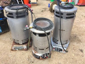 3 Propane Heaters