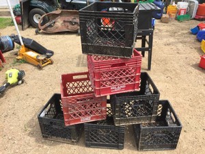 (7) Milk Crates - Handy Storage - 13 x 13 x 11