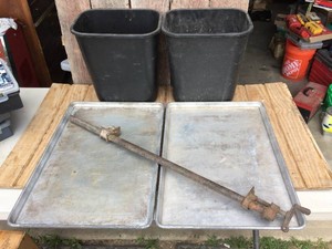 Aluminum CookieDrip Pands - Plastic Garbage Cans - Pipe Clamp