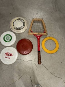 Vintage Frisbees Snap-On Disc Gonzales and Racket Ring