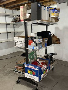Rolling Wire Rack Contents not included