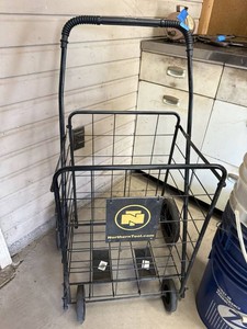 Northern Tool Folding Wire Utility Cart 4 Wheel Jumbo Shopping Cart