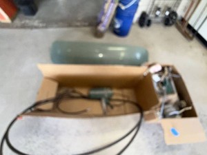 Lot Including 1955 Aristocraft Boat Parts Windshield Quicksilver