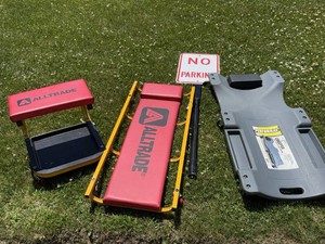 Lot Including 3 Mechanic Creepers Alltrade Seat & Performax Board
