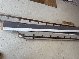 Lot Including Painted Wood Architectural Redwood Salvage Trim Boards
