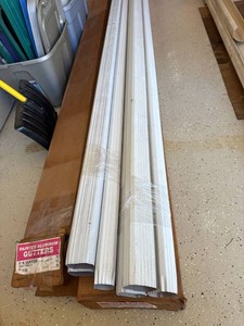 Lot Including Aluminum Gutters & Downspouts 10ft White NOS 24 total
