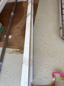 Lot Including 3 White Plastic Downspouts 2 Approx 7ft 1 Approx 10ft