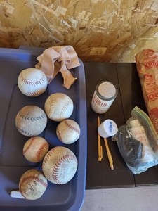Baseballs, Rosin Powder & Training Accessories Mixed Lot