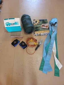 Mixed Outdoor Gear Lot With Igloo Playmate Cooler & Extension Light