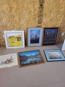 Framed Wall Art Mixed Lot of 6