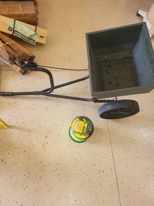 Red Devil Wheeled Cart Mixed Lot With Weed Eater Trimmer Line