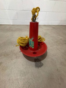 10 lb Boat Mooring Anchor Red Weighted Base With Yellow Rope