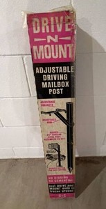 Drive-N-Mount Adjustable Driving Mailbox Post New Old Stock