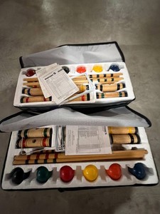 2 Sportcraft Croquet Sets w Cases & Accessories