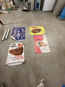 6 Vintage Meat Advertising Posters Pork Lamb Beef Chart