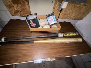 2 Baseball Bats & Approximately 9 Baseballs