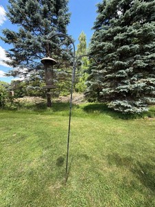 Lot Including Double Shepherd Hook Bird Feeder Pole Feeder