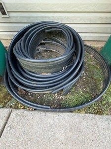 Lot Including Black Plastic Landscape Lawn Edging Border Rolls
