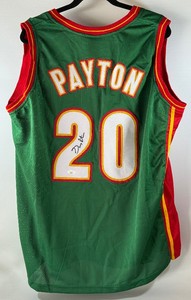 Gary Payton Autographed w JSA COA Custom The Glove Basketball Jersey
