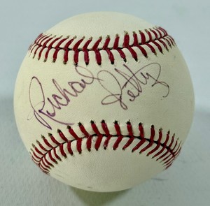 Richard Petty Autographed Baseball Rawlings OMLB Manfred Jr. Ball