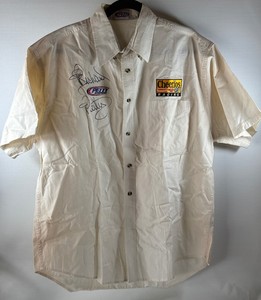 Richard Petty Autographed Petty Enterprises Cheerios Racing NASCAR Short Sleeved Polo Work Shirt