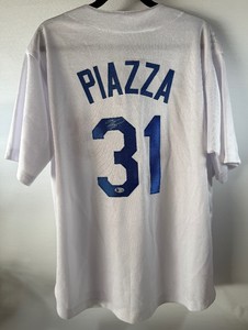 Mike Piazza Autographed w Beckett COA Baseball Jersey