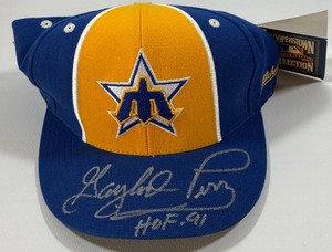 Gaylord Perry Autographed New Seattle Mariners MLB Cooperstown Collection Baseball Hat Inscribed HOF 91