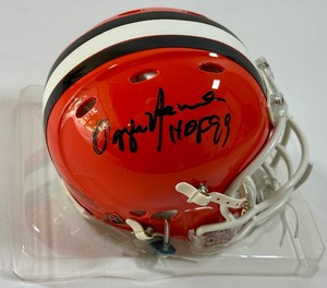 Ozzie Newsome Autographed and Inscribed HOF 93 Cleveland Browns Limited Edition Mini Football Helmet