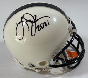 Larry Johnson Autographed Penn State University Mini Football Helmet w Case and Card
