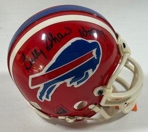 Billy Shaw Autographed and Inscribed HOF 99 Buffalo Bills Mini Football Helmet