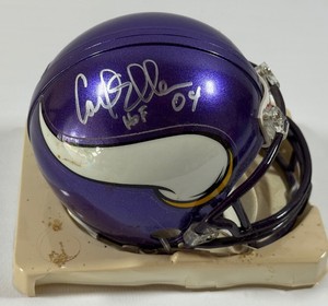 Carl Eller Autographed and Inscribed HOF 04 Minnesota Vikings Mini Football Helmet
