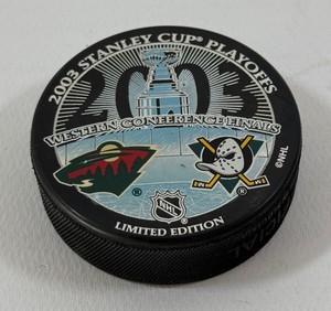 Minnesota Wild 2003 NHL Stanley Cup Playoffs Hockey Puck - Western Conference Finals