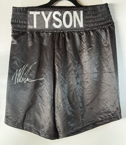 Mike Tyson Autographed w COA Boxing Trunks Shorts