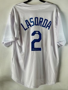 Tommy Lasorda Autographed w JSA COA Custom Los Angeles Dodgers Baseball Jersey