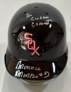 Minnie Minoso Autographed w MLB COA Chicago White Sox Mini Baseball Helmet