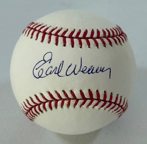 Earl Weaver Autographed Rawlings OMLB Selig Baseball - Baltimore Orioles Hall of Fame Coach
