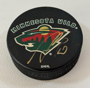 Marian Gaborik Autographed Minnesota Wild NHL Hockey Puck