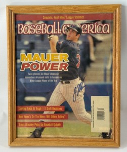 Joe Mauer Autographed Baseball America Magazine - Minnesota Twins