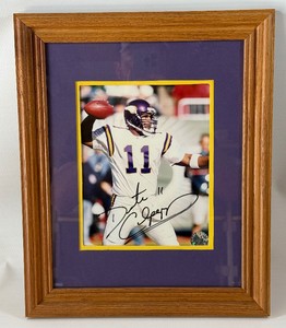 Daute Culpepper Autographed and Framed Football Photo - Minnesota Vikings